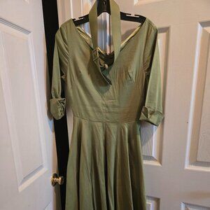 Pinup Girl Clothing Havana Nights dress, 3/4 sleeve, size S, EUC